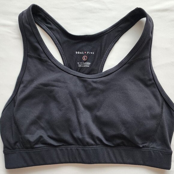 Goal Five Other - Goal Five Bra '99er Sports Bra SZ L BLACK Medium Support High-stretch Mesh